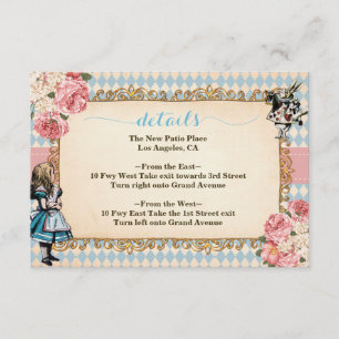 Alice in Wonderland  Baby Shower Detail Enclosure Card