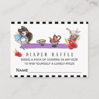 *~* Alice in Wonderland Baby Shower Diaper Raffle