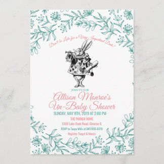Alice in Wonderland Baby Shower Invitation