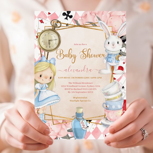 Alice in Wonderland  Baby Shower Invitation (Creator Uploaded)