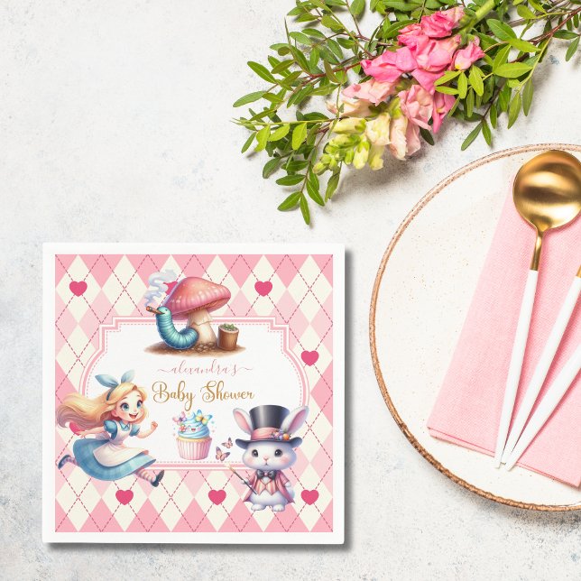 Alice in Wonderland  Baby Shower Napkin (Creator Uploaded)