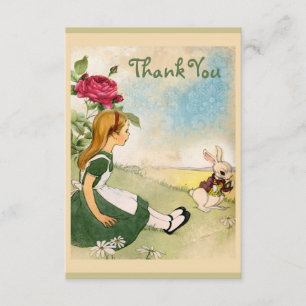 Alice in Wonderland Baby Shower Thank You Card