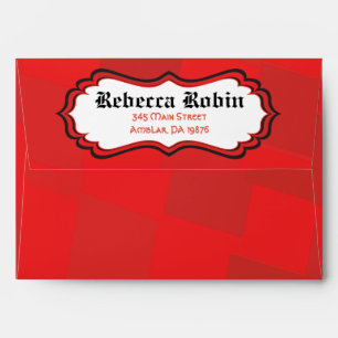 ALICE IN WONDERLAND Bat Mitzvah Pre Addressed Envelope