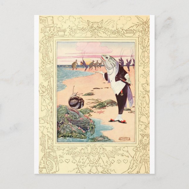 Alice in Wonderland - Beach Scene Postcard (Front)
