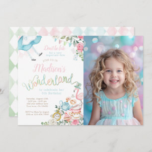 Alice in Wonderland Birthday Invitation