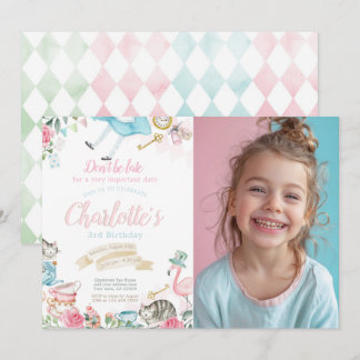 Alice in Wonderland Birthday Invitation