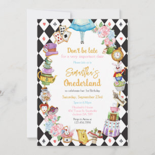 Alice in Wonderland Birthday Invitation
