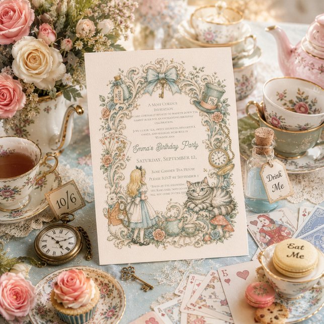 Alice in Wonderland Birthday Invitation (Creator Uploaded)