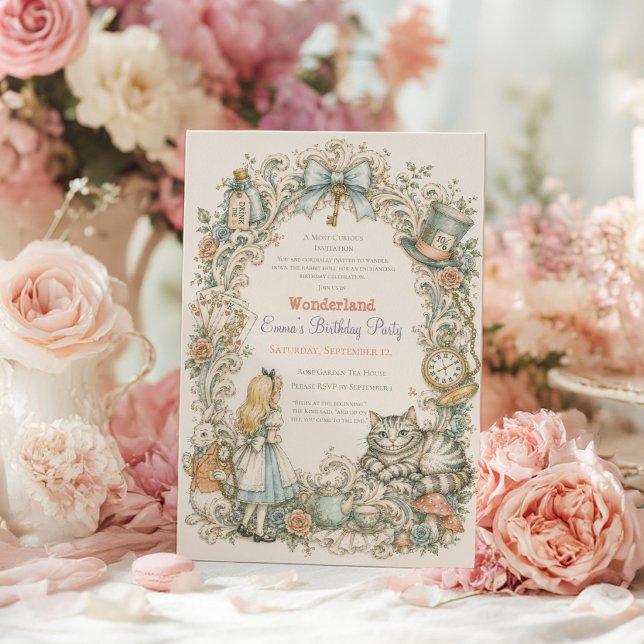 Alice in Wonderland Birthday Invitation (Creator Uploaded)