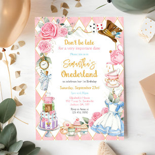 Alice in Wonderland Birthday Invitation