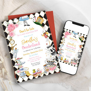 Alice in Wonderland Birthday Invitation