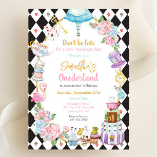 Alice in Wonderland Birthday Invitation
