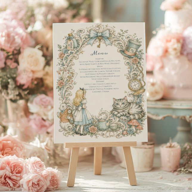 Alice in Wonderland Birthday Menu (Creator Uploaded)