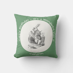 Alice in Wonderland Birthday or Other Party Event Cushion