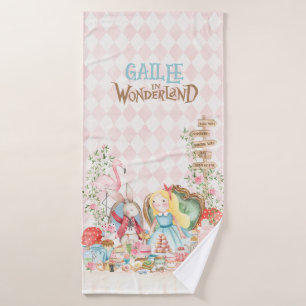Alice in Wonderland Birthday Party Bath Towel