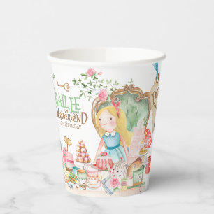 Alice in Wonderland Birthday Party Favor Box Paper Cups