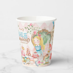 Alice in Wonderland Birthday Party Favor Box Paper Cups