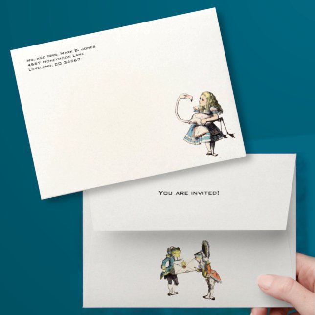 Alice In Wonderland Birthday Party Invitation Envelopes (Creator Uploaded)