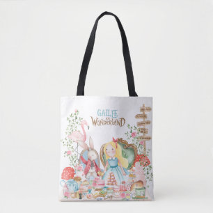 Alice in Wonderland Birthday Party  Tote Bag