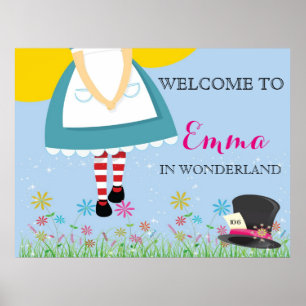 Alice in Wonderland Birthday Poster