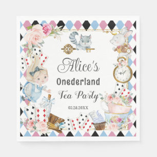 Alice in Wonderland Birthday Tea Party  Napkin