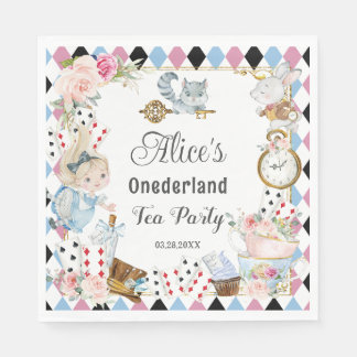 Alice in Wonderland Birthday Tea Party  Napkin