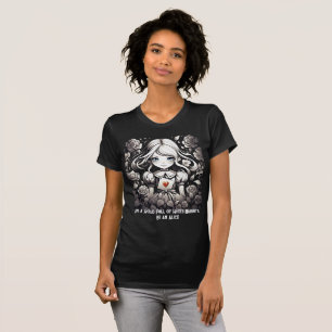 Alice in Wonderland Black and White  T-Shirt