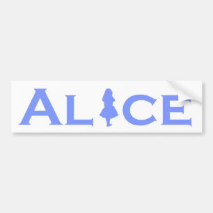Alice in Wonderland Blue Bumper Sticker