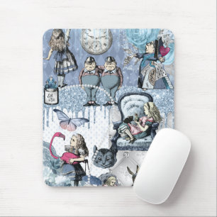 Alice in Wonderland Blue Ice Elegant Mouse Pad