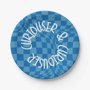 Alice in Wonderland - Blue Paper Plates Curiouser