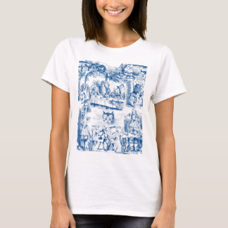 Alice In Wonderland Blue & White Toils T-Shirt