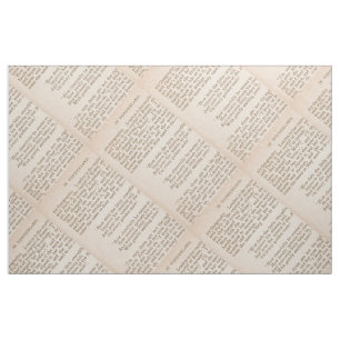 Alice in Wonderland Book Page Fabric