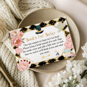 Alice in Wonderland Books for Baby Tea Party Enclosure Card