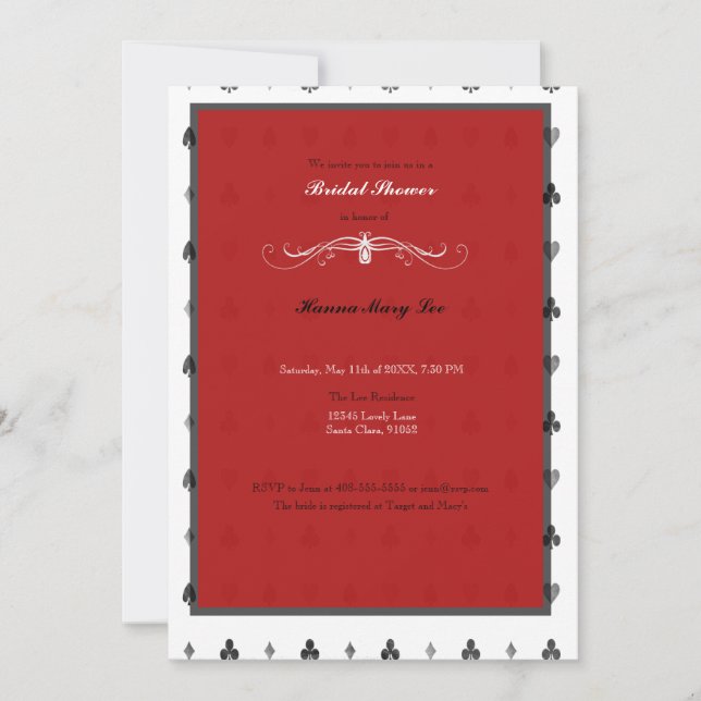 Alice In Wonderland Bridal Shower Invitation (Front)