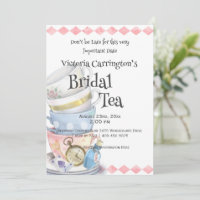 Alice in Wonderland Bridal Shower Tea Invitation
