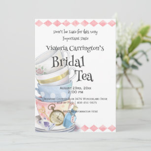 Alice in Wonderland Bridal Shower Tea Invitation