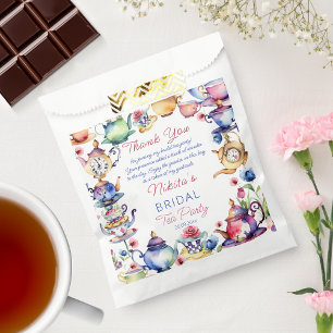 Alice in wonderland bridal shower tea party favour favour bags