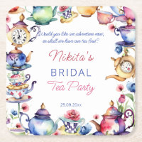 Alice in wonderland bridal shower tea party favour