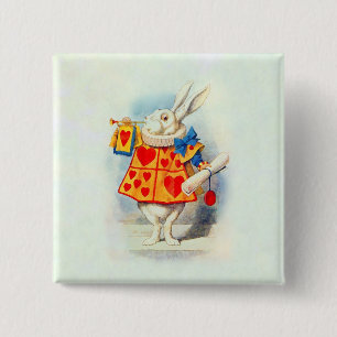 Alice in Wonderland ~ Button Rabbit Red Hearts