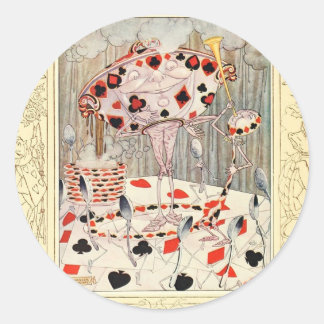 Alice in Wonderland Card Battle Classic Round Sticker