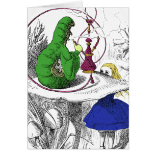 Alice in Wonderland Card - The Caterpillar