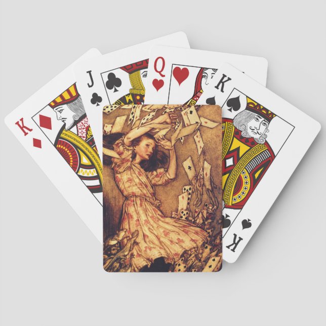 Alice in Wonderland Cards Falling Playing Cards (Back)