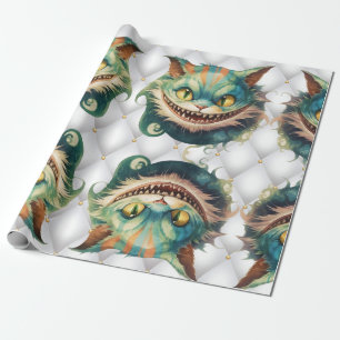 Alice In Wonderland Cat Wedding Theme Wrapping Paper