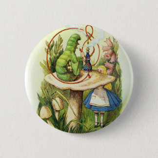 Alice in Wonderland Caterpillar Button