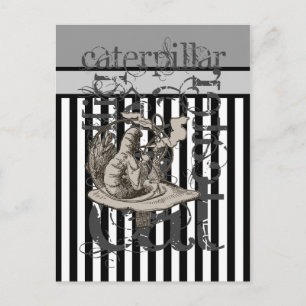Alice In Wonderland Caterpillar Grunge Postcard