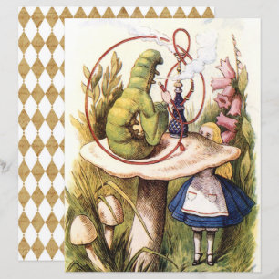 Alice in Wonderland, Caterpillar Scrapbook Paper 