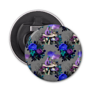 Alice in Wonderland Caterpillar Smoking Flowers Bottle Opener