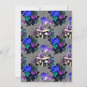 Alice in Wonderland Caterpillar Smoking Flowers Thank You Card