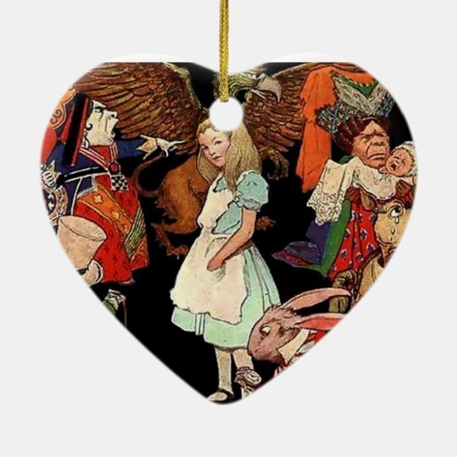 Alice in Wonderland Ceramic Tree Decoration (Back)