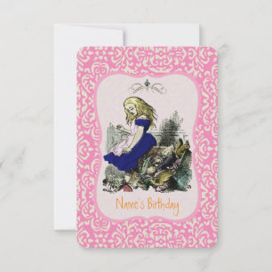 Alice in Wonderland CHANGE COLOR- Invitations/RSVP Invitation